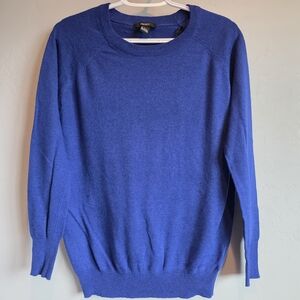 Women's Vibrant Blue Crewneck Sweater, L